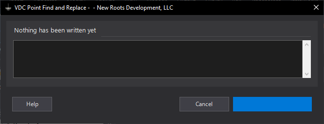 Point Find and Replace dialog