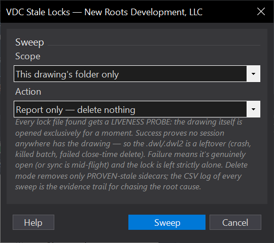 VDCWHOSOPEN dialog